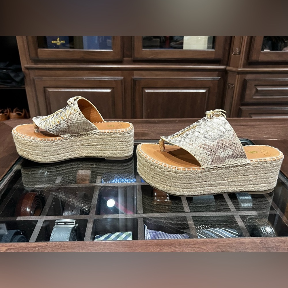 Sarto by Franco Sarto Metallic Espadrille Sandals - Picture 4 of 6
